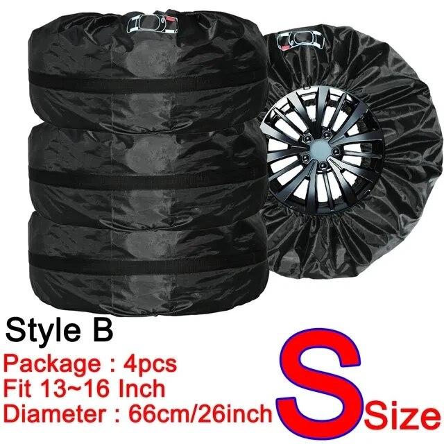 

AD Универсальный чехол для запасного колеса из 4 шт., полиэстер, сумки для хранения автомобильных шин, аксессуары для автомобильных шин, защита колес автомобиля