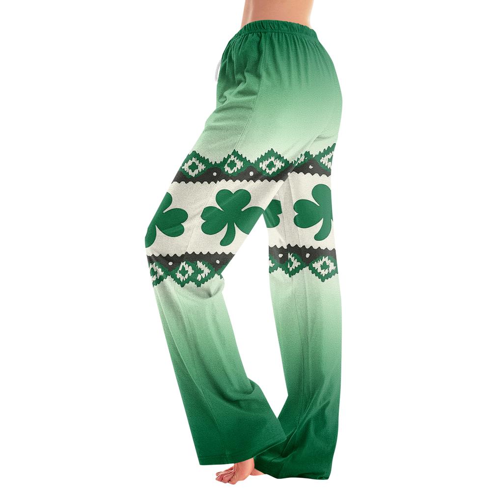 Pajama Pants Sleepwear Casual Drawstring Elastic Waist Pants Comfy Straight Yoga Loose Trousers