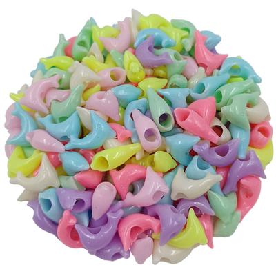 Flower Faceted Candy 30Pcs Creative Pendant Dolphin Fashion Loose Beads Cuboid Charms Mixed Color DIY Jewelry Accessories  Accessories