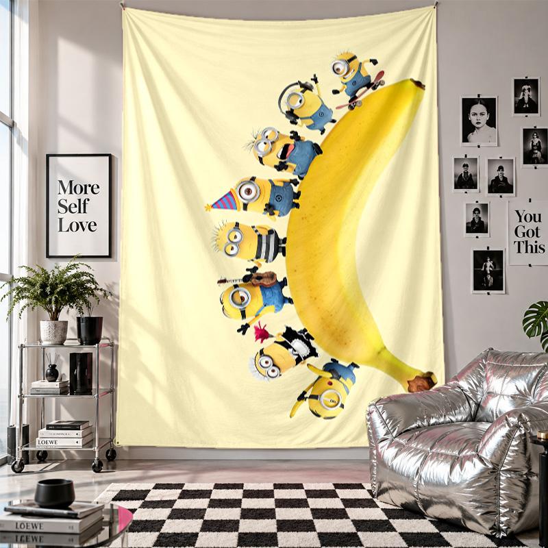 Wall TapestryMinions Despicable Me Art Hanging Cloth Decorative Background Cover for Room Decoration
