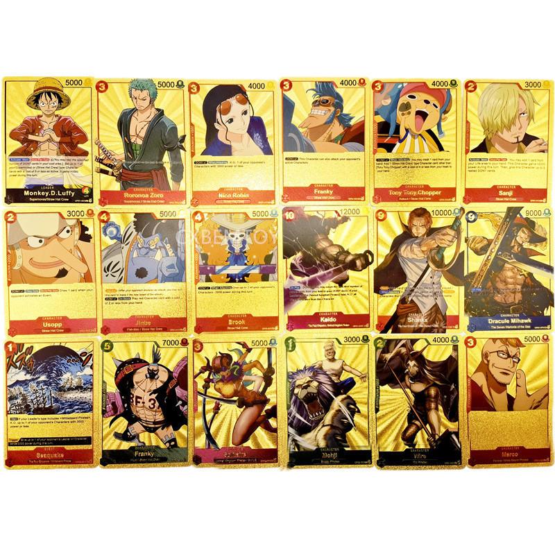 Popular One Piece Gold Card Game With Luffy Zoro Cards