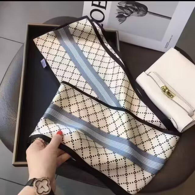 Luxury Design Silk Skinny Scarf For Women Fashion Hair Bands Neckerchief Soft Satin Lady Hands Bag Ribbon Neck Tie Scarf Female