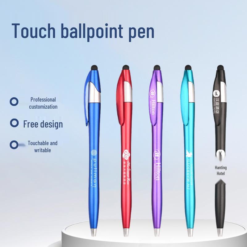 Gourd Metal Touchscreen Capacitive Ballpoint Pen with Rotating Barrel