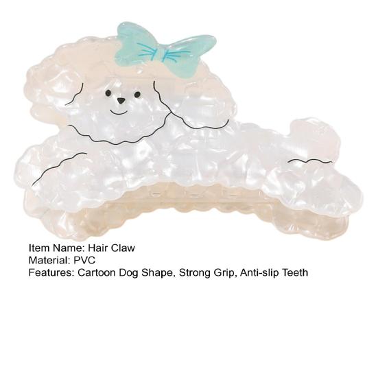 Hair Claw Cartoon Dog Shape Anti-slip Teeth Back Head Hair Clip Multiple Colors Available Versatile Hair Accessory