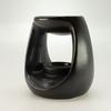 Ceramic Zen Oil Burner - Large Oval Pebble  - Matt Black