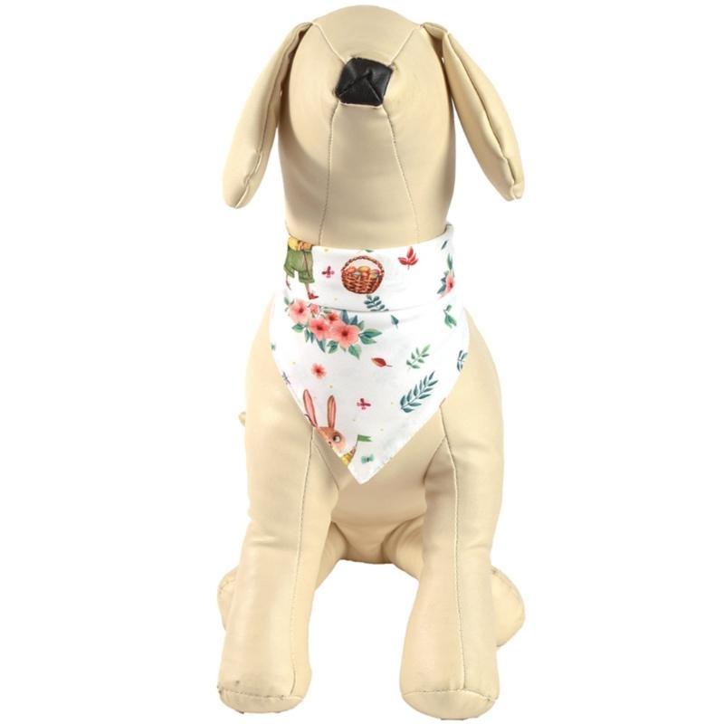 Easter Theme Dogs Scarf Pet Printed Neck Scarf Holiday Bandanas Party Accessory