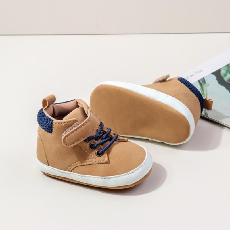Младенческая детская обувь на плоской подошве повседневная обувь на шнурках детские — фото 4