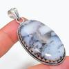 Dendrite Opal Gemstone Handmade 925 Steling Silver Jewelry Pendant 2.40" AP-18283
