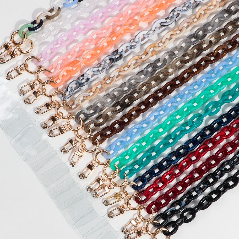 120cm Anti-Lost Colorful Acrylic Phone Chains for Women Portable Rope Neck Strap Cell Phone Chain Accessories Gifts Outdoor