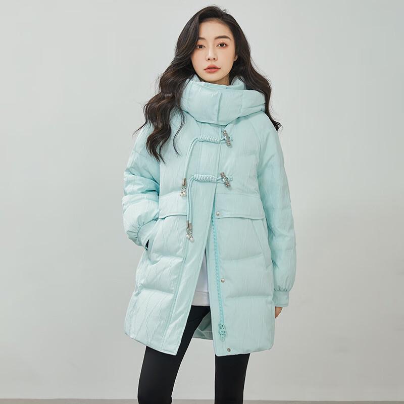 YAYA Women s Long Hooded Down Jacket M