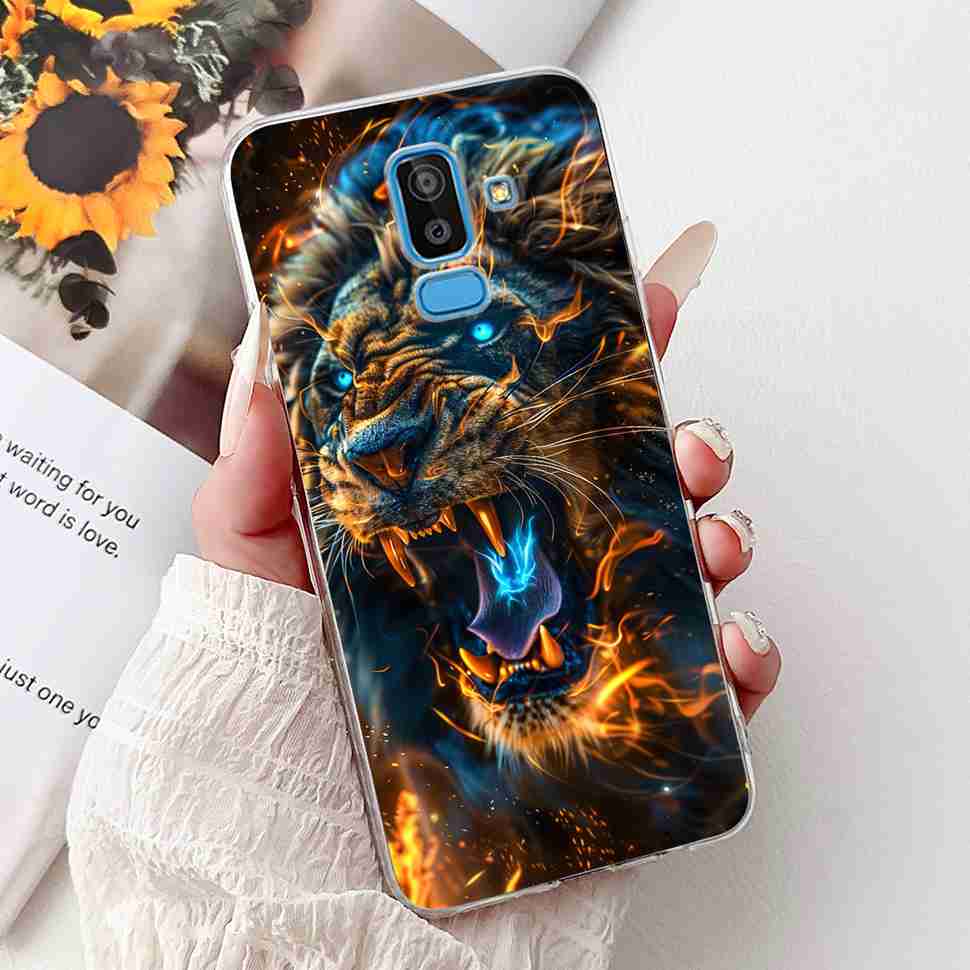 For Samsung Galaxy J8 2018 6.0" Case Summer Fresh Lemon Daisy Soft Silicone TPU Cover For Samsung J8 J8 2018 Protective Shell