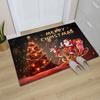 Weihnachts-Fußmatte Rutschfest Waschmaschinenfester Teppich für Wohnzimmer, Schlafzimmer, Küche und Waschküche