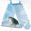 Bird Nest House Bed Bird Bed for Cage with Metal Undercover Hanging Hammock Shed Hideaway Huts for Macaws Parrots
