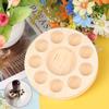 Round Wooden Essential Oil Display Stand Holder Organizer Shelf Rack 10Slot