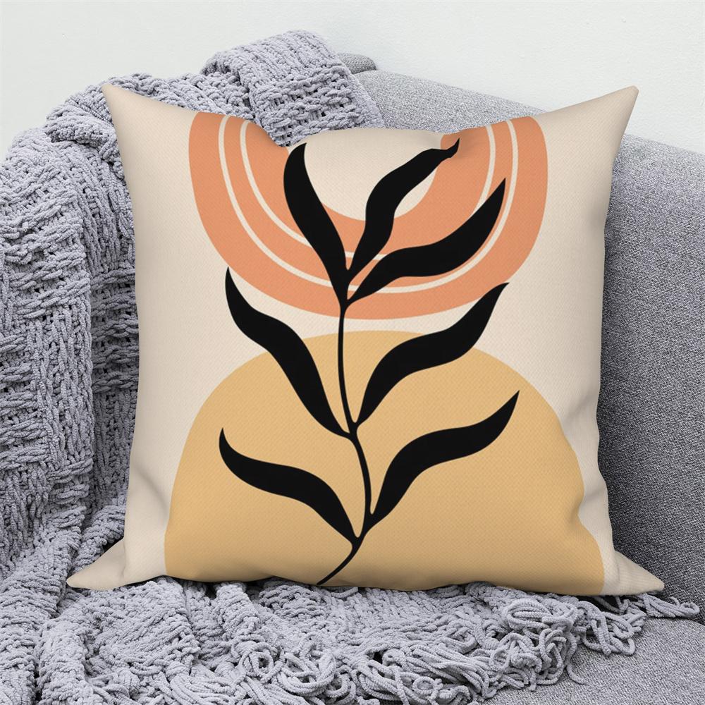 Home Sofa Office Cushion Pillowcase Wholesale  Nordic Style Abstract Plant Floral