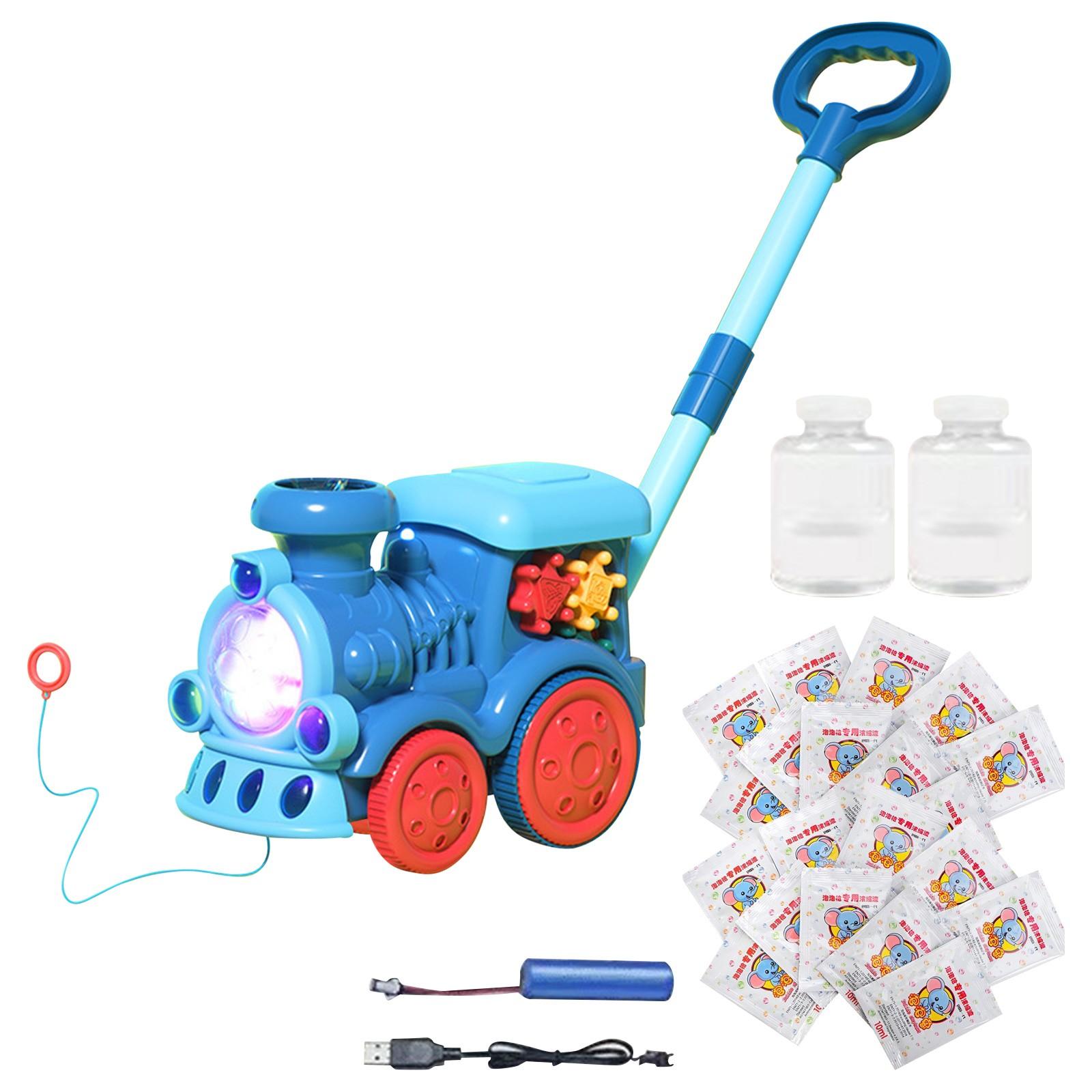 

New Fun Children s Cartoon Hand Push Toddler Fawn Bubble Machine Outdoor Hand Push Electric Light Bubble Toy300ml One Size