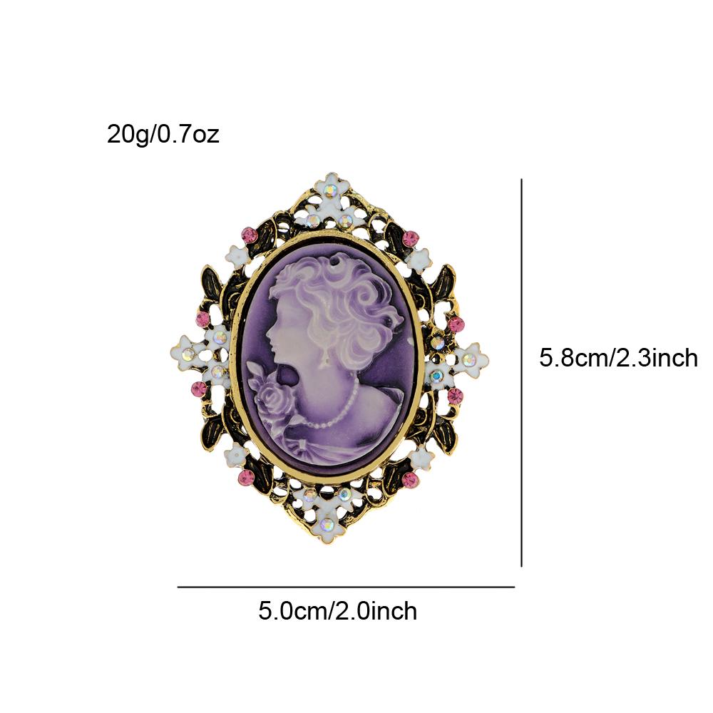 New Beauty Head Embossed Brooch 20 Styles Available Classic Fashion Pin Wedding Party Jewelry Pearl Rhinestone Material