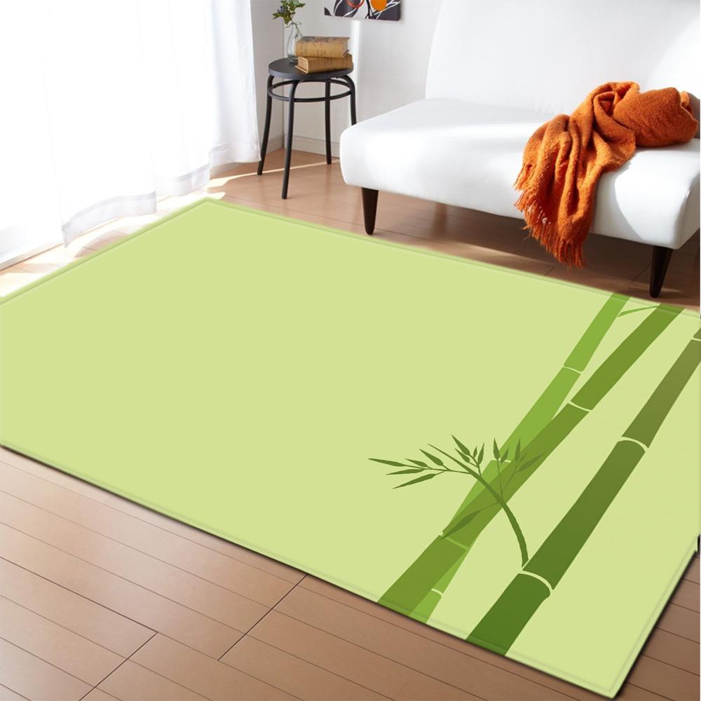 Ethnic Style Carpet Feather Style Bedroom Floor Mat