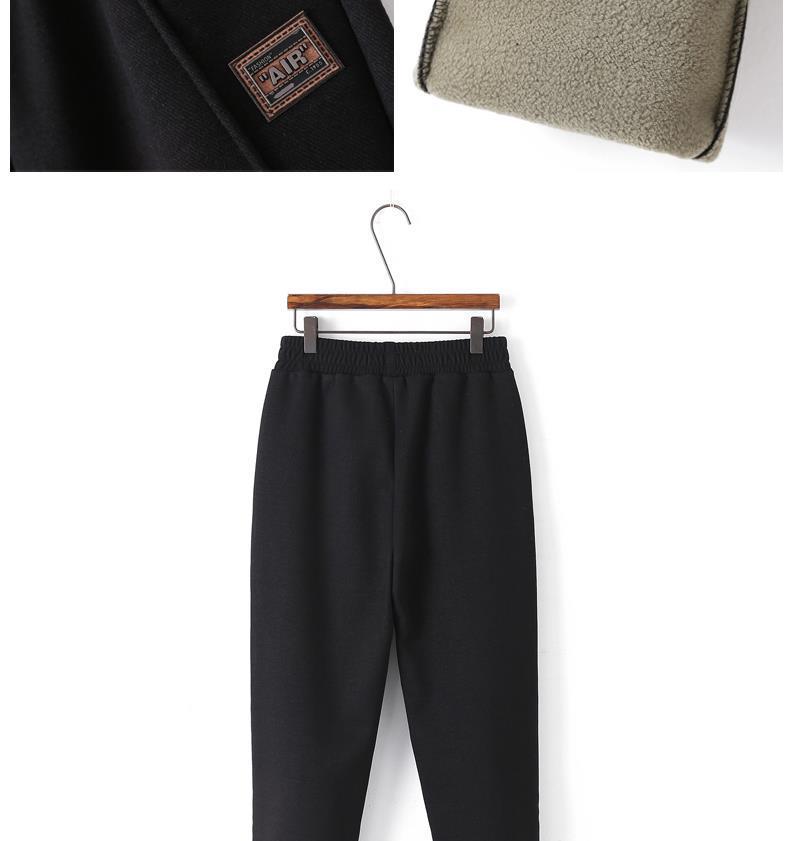 Mom's Thick Fleece Wool Pants for Winter & Middle-Aged Comfort
