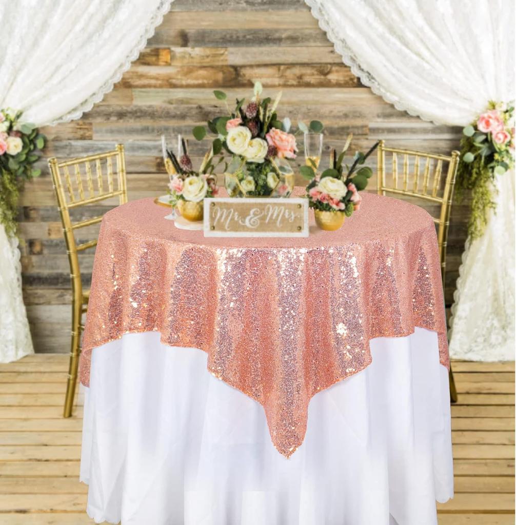 Sequin Table Cloth Shiny Glitter Tablecloth Birthday Wedding Baby Shower Party Christmas Home Sparkling Table Decoration