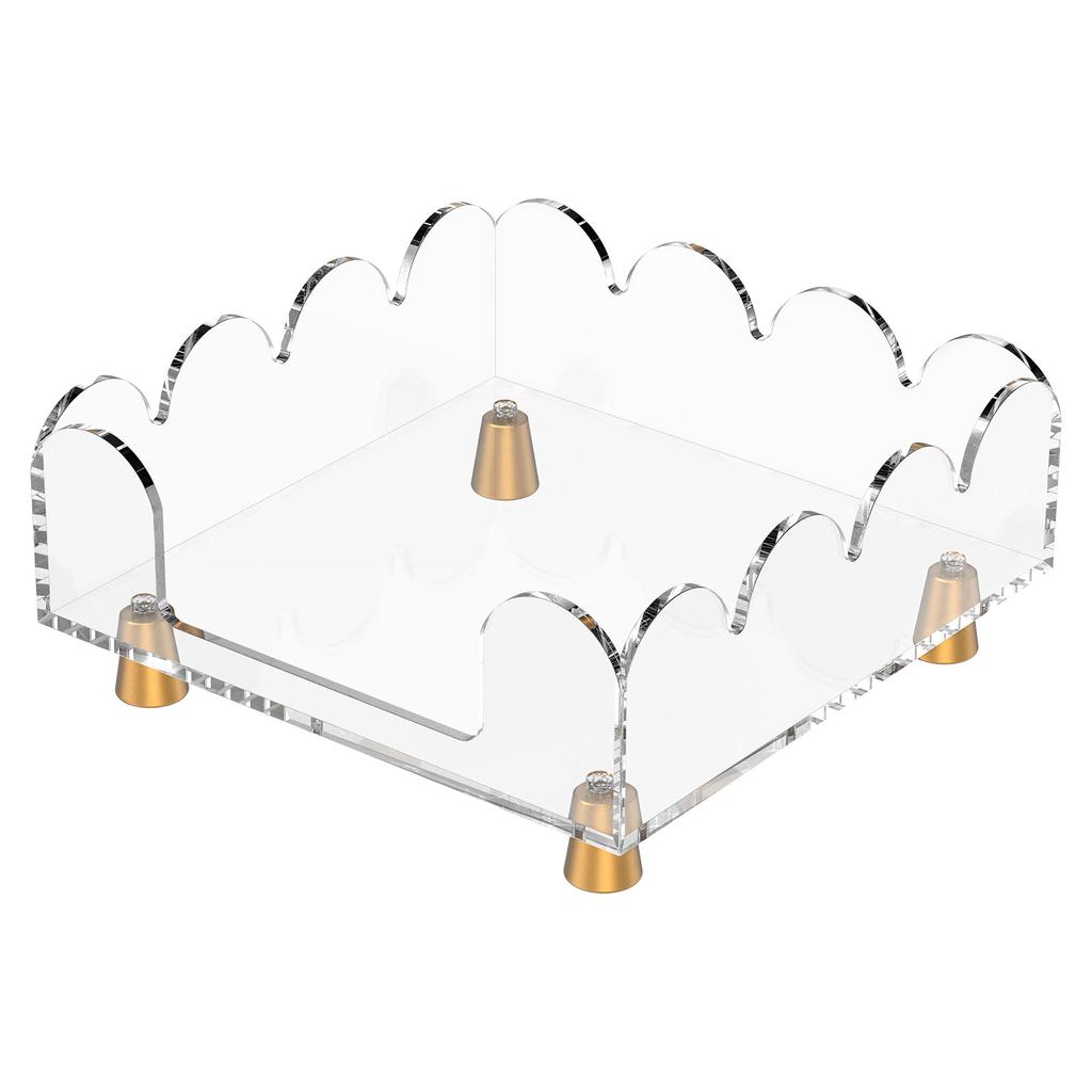 Acrylic Rectangular Napkin Paper Stand Transparent Napkin Holder Versatile Paper Hand Towel Holder for Kitchen Bathroom