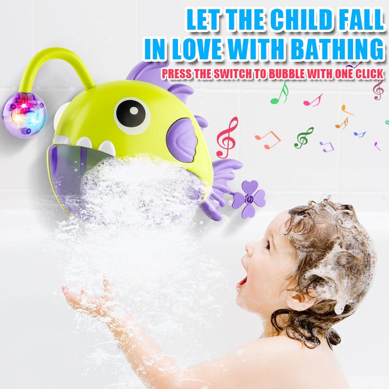 Baby Bath Soothing Toy, Bathroom Bubble Machine, Children's Fish Tank Water Play, Electric Early Education Bubble Blower