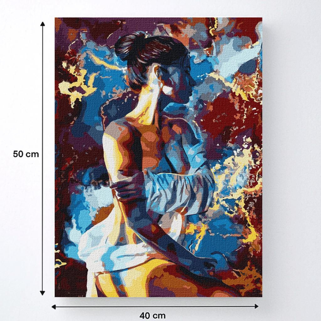 Malowanie Po Numerach Z Ramą Obrazy Do Malowania - W Świetle Złota 40X50 Cm