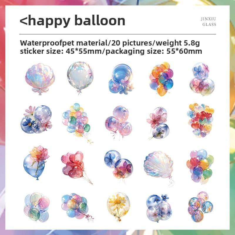 20 Pcs PET Scrapbook Stickers Fruit Heart Decorative Stickers for Scrapbooking Crafts Junk Journal Diary Stickers
