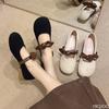 Gentle flat sole single shoe women's new spring bow shallow mouth comfortable soft sole simple comfortable women's shoes