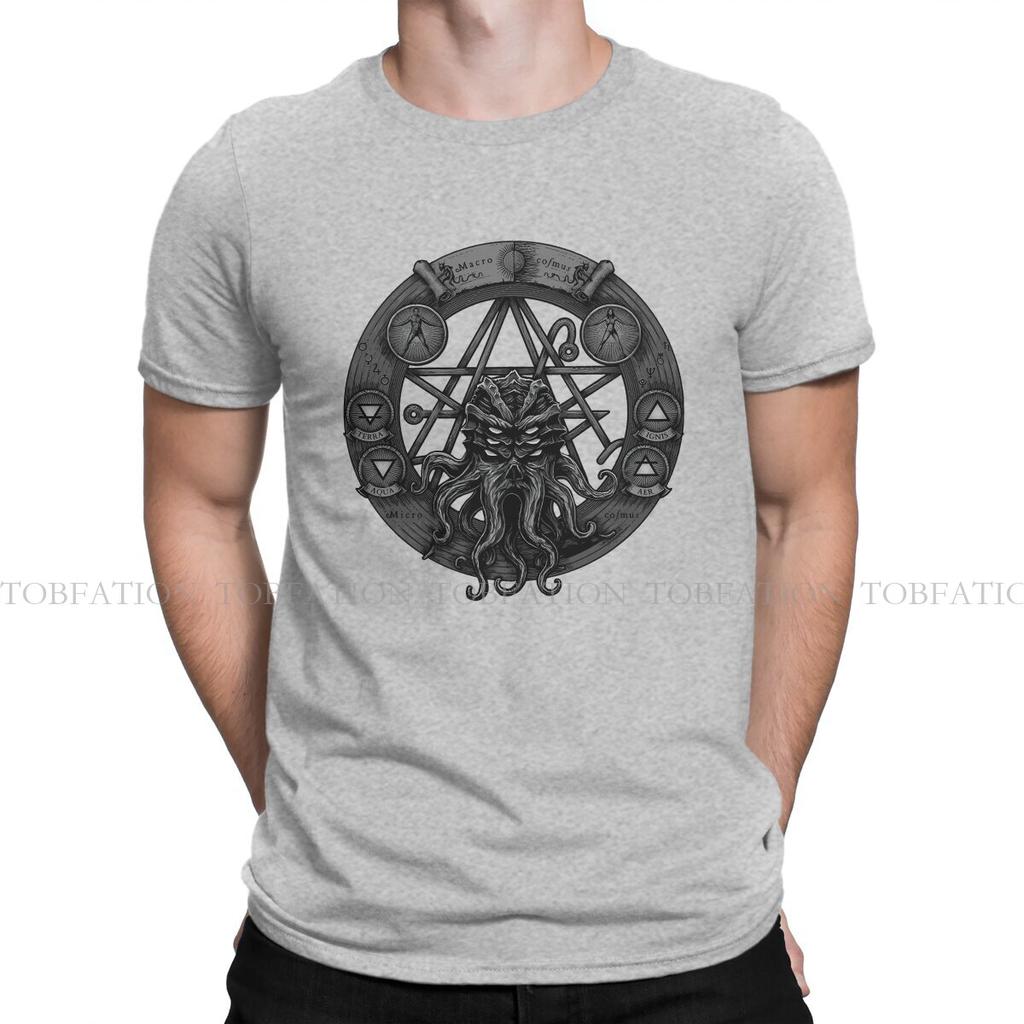 Cthulhu Harajuku Tshirt Satanic Baphomet Goat Creative Tops 100 Cotton T Shirt Male Short Sleeve Special Gift Clothes