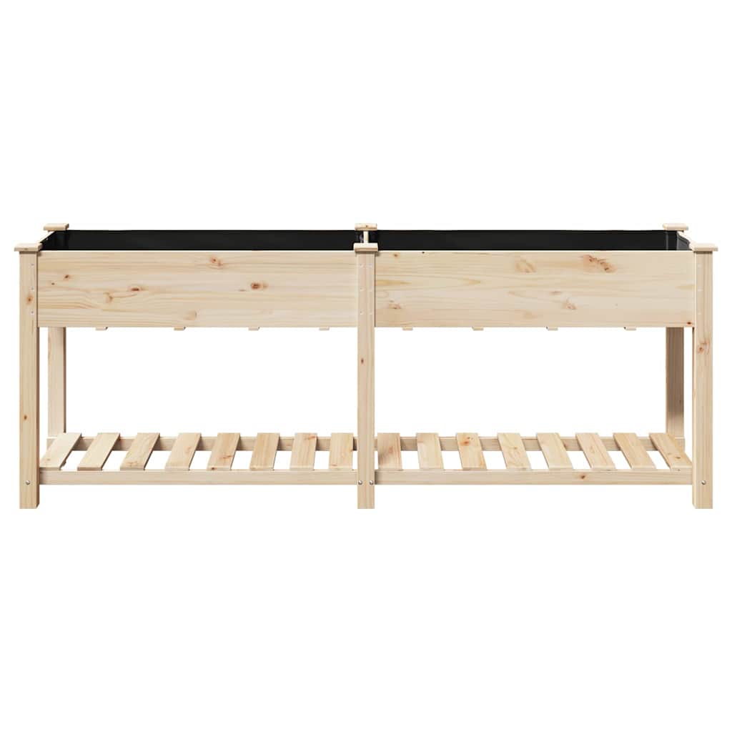 Garten Pflanzgefäß mit Regal Beige 203 x 53 x 76,5 cm