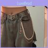 Stylish Transparent Heart Double Row Waist Belt Accessory For Denim Jeans And Outfits With Butterfly Pearl Decoration