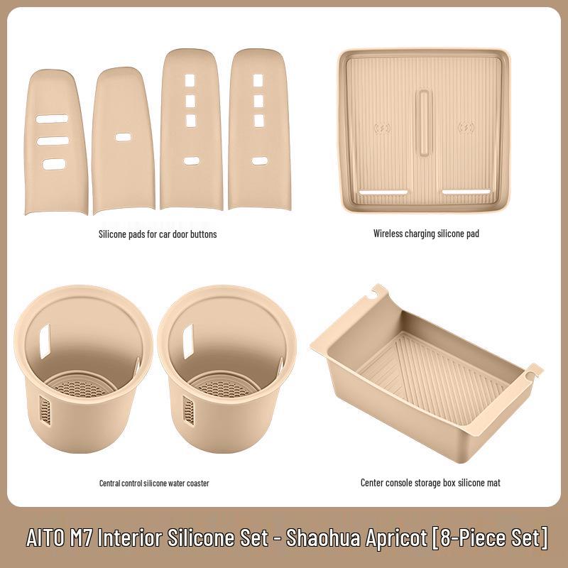 Fits 26 AITO M7/M8 Models: Central Control Wireless Charging Silicone Pad Upgrade Set