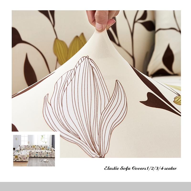 VIP LINK Sofa Cover Elastic Chaise Longue Sofa Cover for Living Room Stretch Covers for Corner Sofa L-shaped Need Buy 2pcs Cover