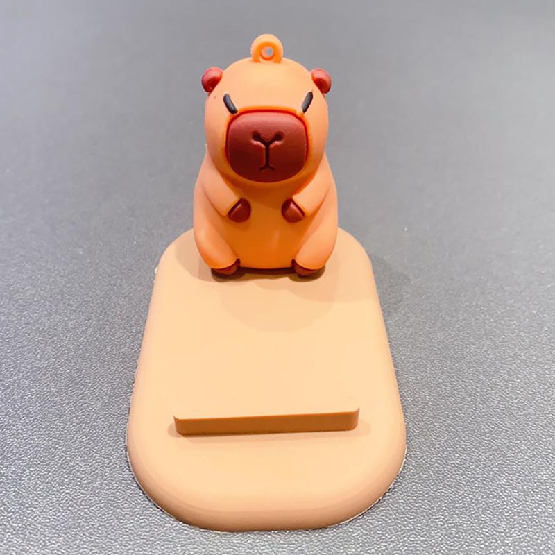 Cute Capybara Phone Tablet Stand Cartoon Model Desktop Pendant Lazy Stand Handmade Small Gift Children'S Toy