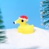 10Pcs/bag Cartoon Cute Christmas Flamingo Mini Model Micro Landscape Resin Crafts Desktop Decoration Fun DIY Decor Accessories