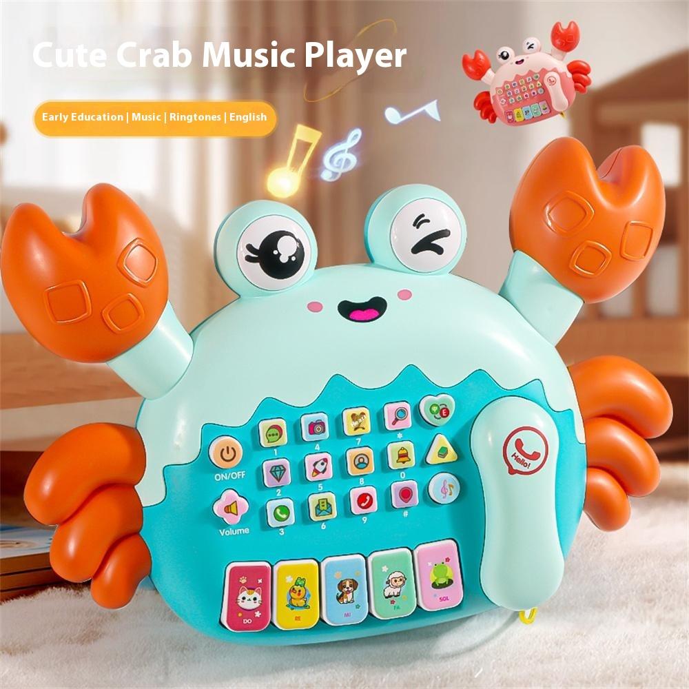 Children Early Education Toy Crab Storyteller Machine Musical Toy with Songs/Piano Function