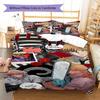 Chainsaw Man Pattern Bedding,Quilt Set Quilt Cover Pillowcase Home Birthday Gift (1 * duvet cover + 2 * pillowcase, without core)