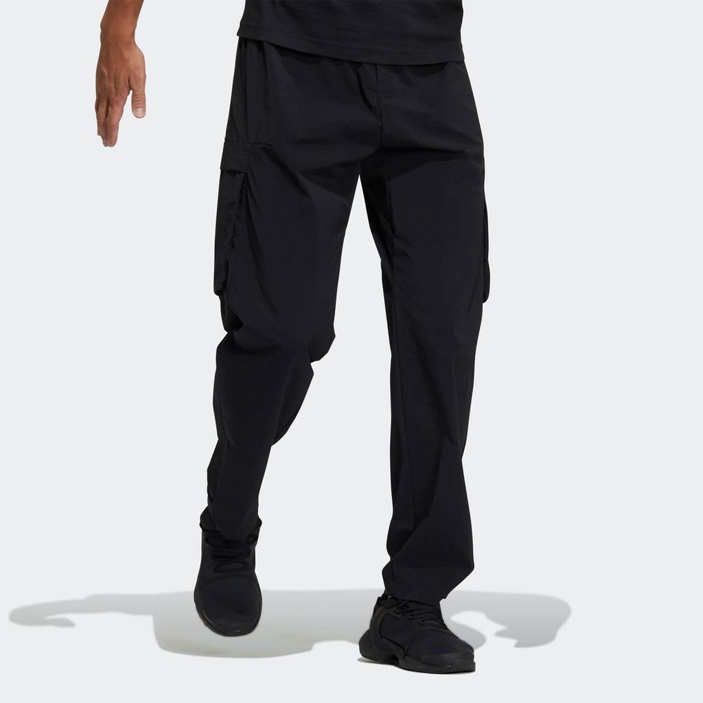 Adidas Solid Color Mid-Calf Comfortable Breathable Casual Pants Men Bottoms Black GN0777