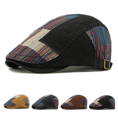 Baret Retro Styl Nastavitelný Střih Baret Klobouk Spojovaný Design Měkký Prodyšný Ochrana Proti Slunci
