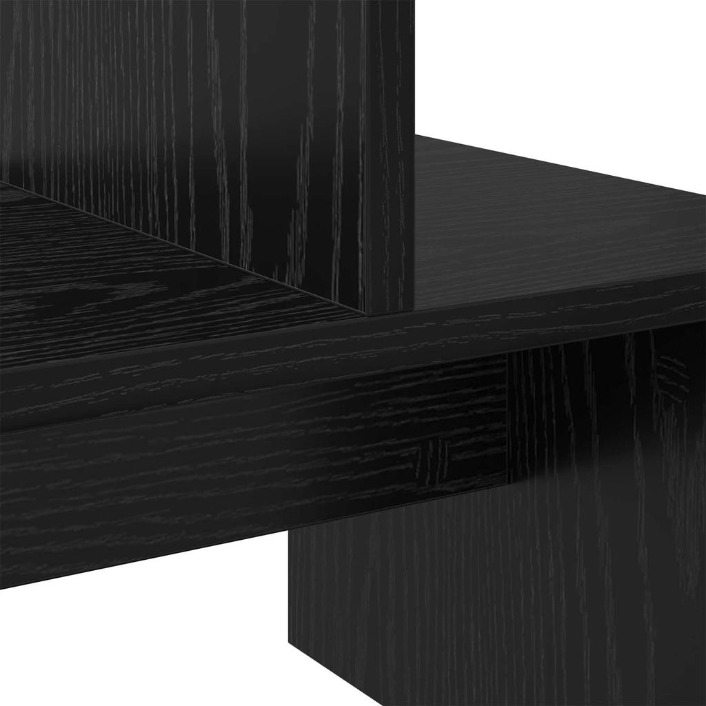 TV Cabinet Set Black Oak Look 180.5 X 30 X 43 Cm