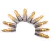 10 Pcs Titanium Coated 1 4 Hex Shank 25mm Length PH2 Antislip Magnetic S2 Screwdriver Bits Set