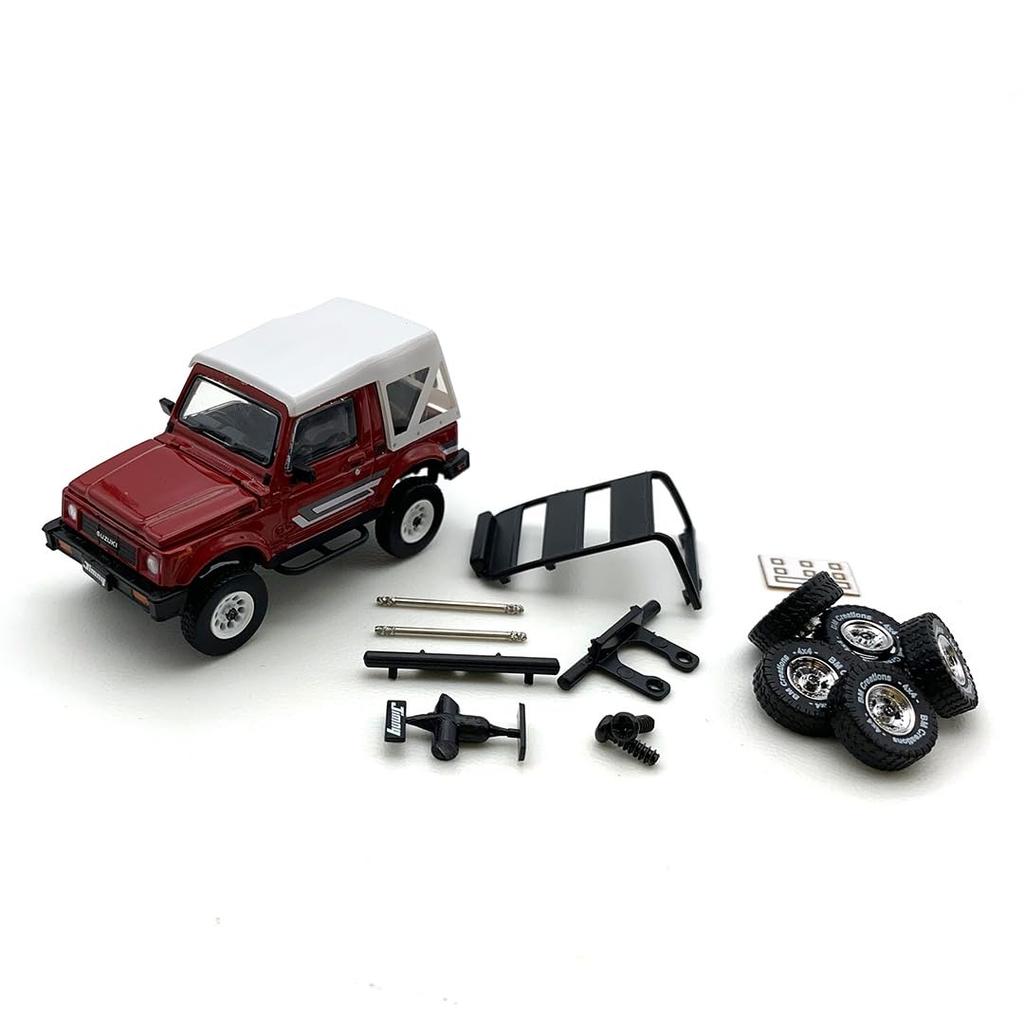 BM Creations Suzuki Jimny Red RHD Scale Model Kit 64B0166 (SJ413) 1/64