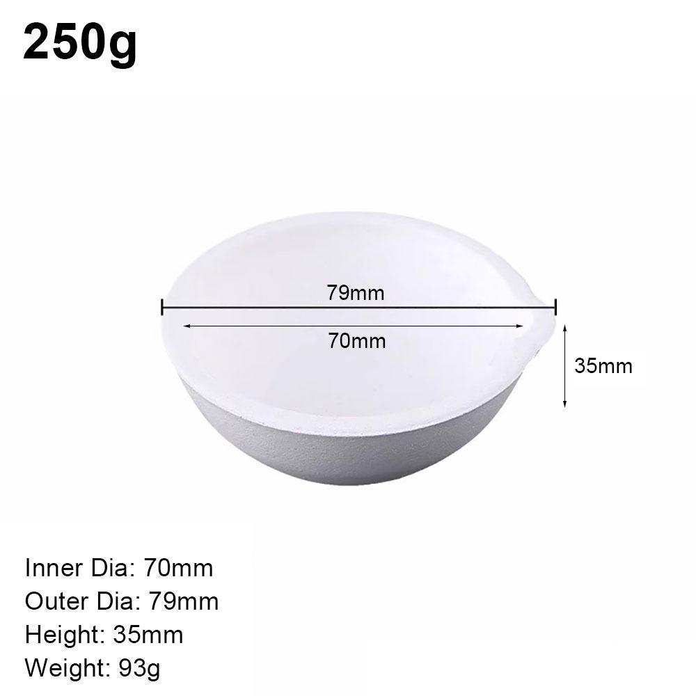 1Pcs High Temperature Quartz Dish Bowl Gold Silver Metal Copper Cast White Silica Melting Crucible 100-750g