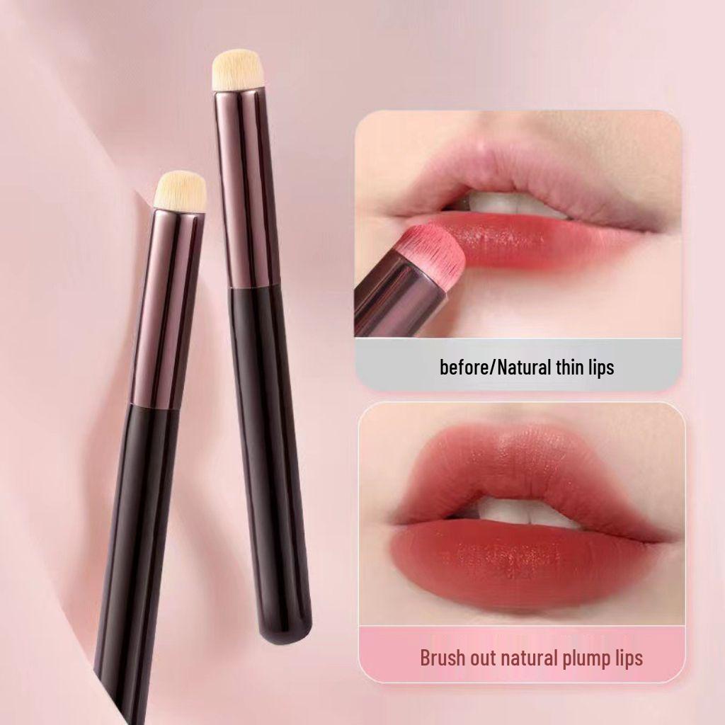 

Портативная мини-кисть для губ Cheng Shian с крышкой – Кисть для помады и растушевки макияжа с круглой головкой, неабсорбирующая конструкция.