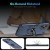 KEYSION Shockproof Armor Case for HONOR 400 Pro 5G Soft Silicone+PC Metal Ring Stand Phone Back Cover for Huawei Honor 400 5G