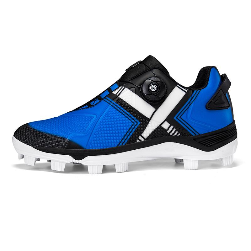 

Professional Men Baseball Sneakers Anti-Slip Baseball Training Shoes Comfortable Softball Sneakers Low Top Outdoor Sport Shoes 38 синий