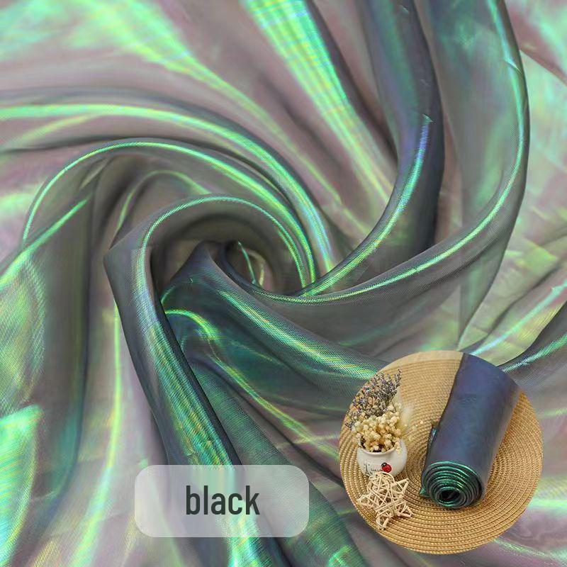 Seven-Color Iridescent Gauze Fabric for Costumes and Wedding Decor