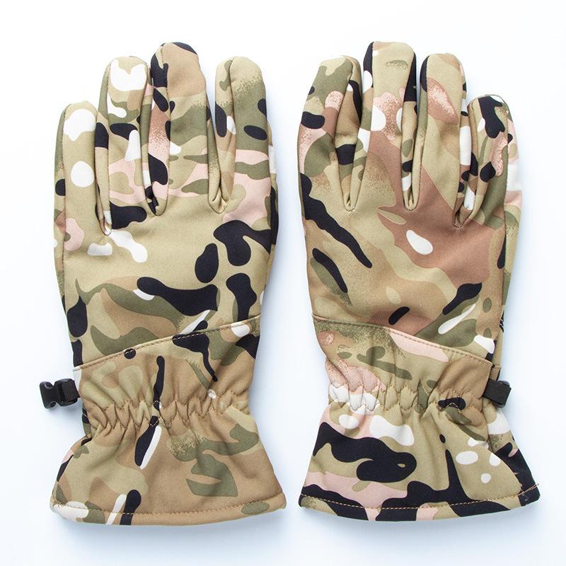 Winter Skiing Warm Cycling Gloves for Men and Women Plus Fleece Thickened Waterproof Touch Screen