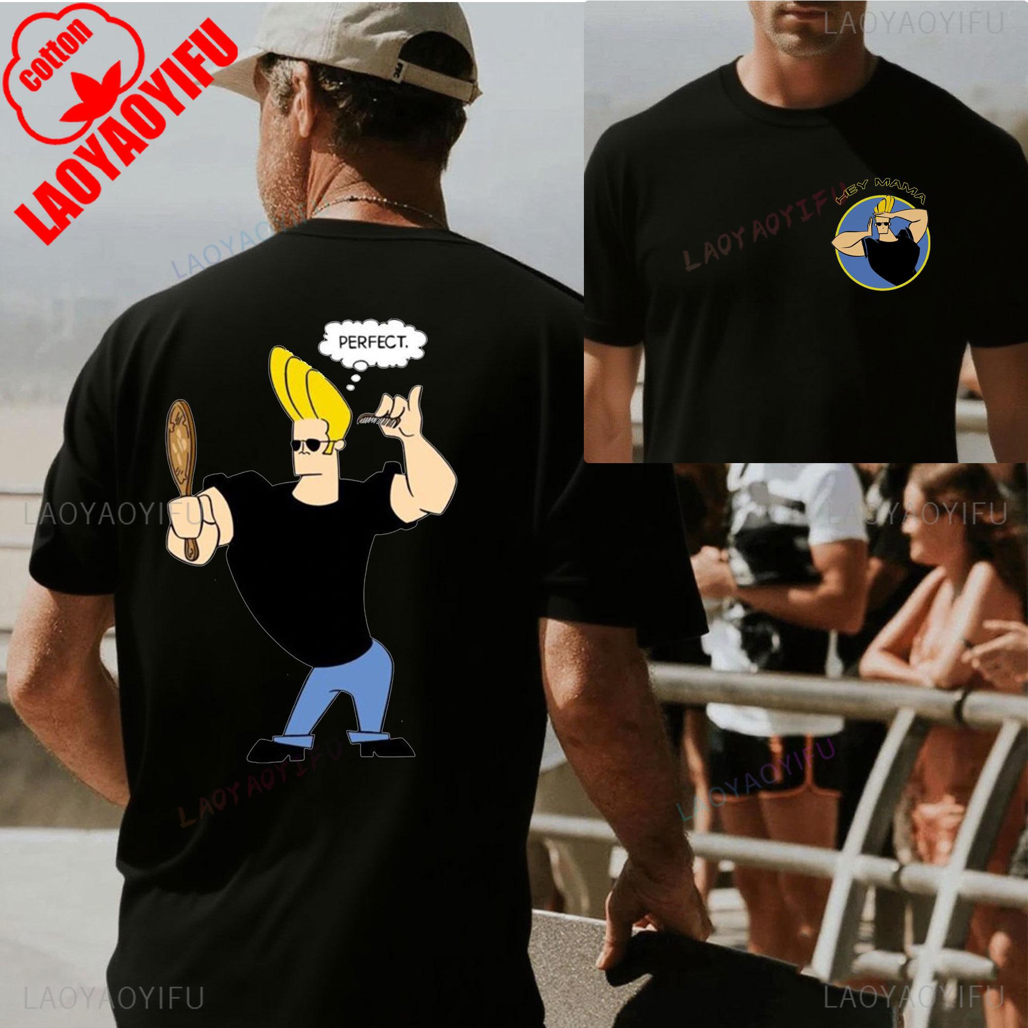 

Джонні Браво Гей Мама Cartoon Network 90-ті Ретро Унісекс Футболка для Шанувальників 90-х Смішні Графічні Футболки Топи Літня Футболка Вуличний Стиль 4XL